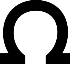 Omega Sign Stencil Svg Design File, Free Vectors File